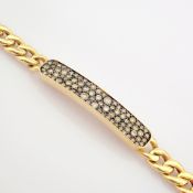 IDL Certificated 14K Yellow Gold Brown Diamond Bracelet (Total 0.44 Ct. Stone)