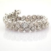 IDL Certificated 14K White Gold Diamond Bracelet (Total 2.89 Ct. Stone)