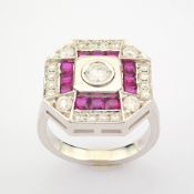 IDL Certificated 14K White Gold Diamond Ring (Total 1.08 Ct. Stone)