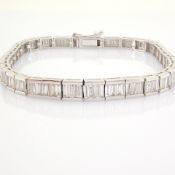 IDL Certificated 14K White Gold Diamond Bracelet (Total 3.19 Ct. Stone)