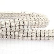 IDL Certificated 14K White Gold Diamond Bracelet (Total 4.8 Ct. Stone)