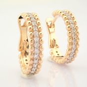 IDL Certificated 14K Rose/Pink Gold Diamond Earring (Total 0.54 Ct. Stone)