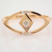 IDL Certificated 14k Rose/Pink Gold Diamond Ring (Total 0.11 Ct. Stone)