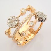 IDL Certificated 14K Rose/Pink Gold Diamond Ring (Total 0.99 Ct. Stone)