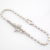 IDL Certificated 14K White Gold Diamond Bracelet (Total 0.44 Ct. Stone)