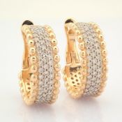 IDL Certificated 14K White and Rose Gold Diamond Earring (Total 1.07 Ct. Stone)