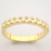 IDL Certificated 14K Yellow Gold Diamond Ring (Total 0.55 Ct. Stone)