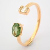 IDL Certificated 14K Rose/Pink Gold Baguette Diamond & Diamond Ring (Total 0.55 Ct. Stone)
