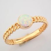 IDL Certificated 14K Rose/Pink Gold Pearl Ring (Total 0.31 Ct. Stone)