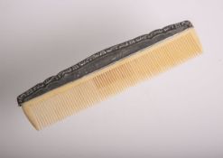 Kamm m. 935 Silbermontierung, Aufschrift 