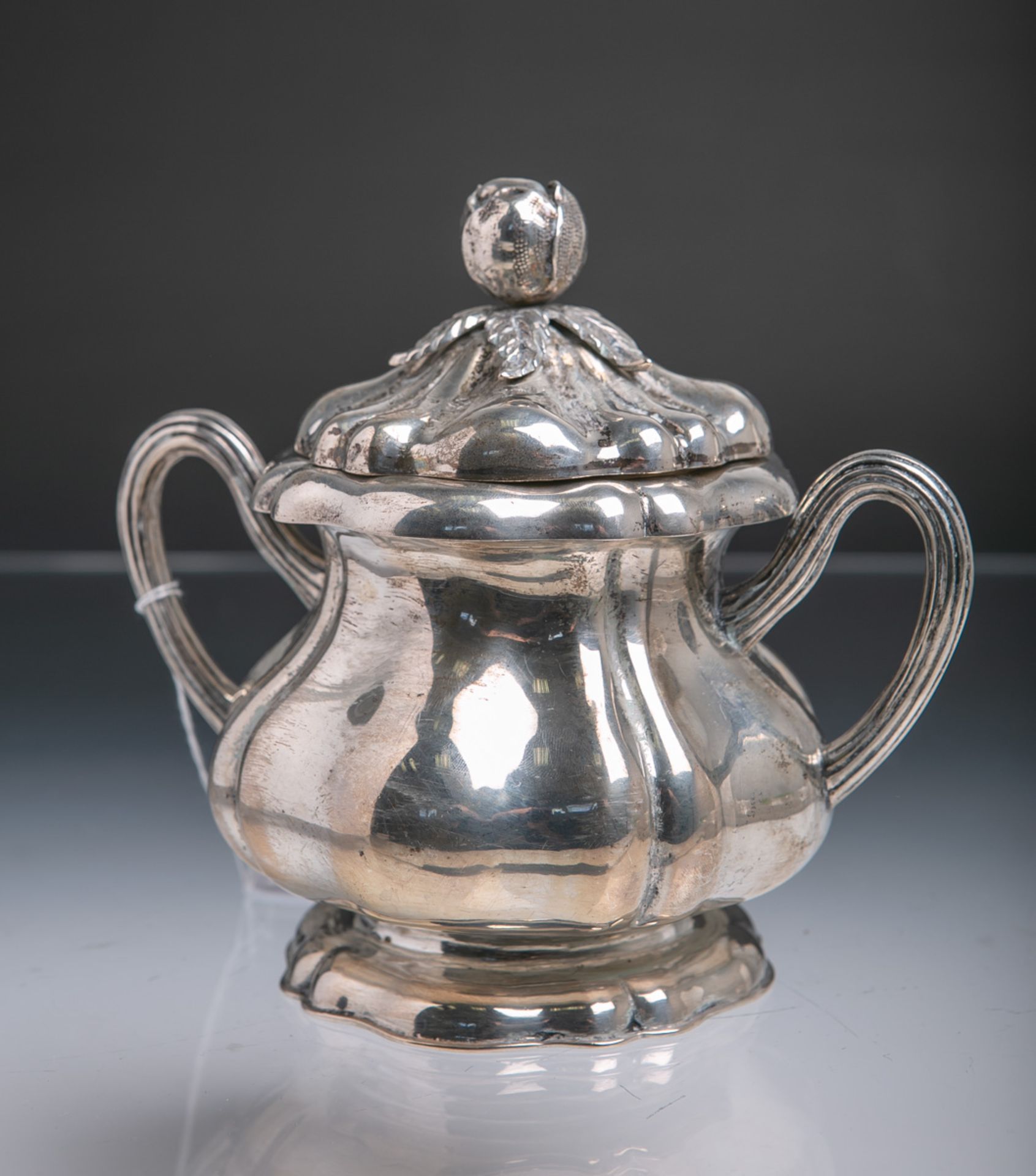 Zuckerdeckeldose 800 Silber (Österreich, 19. Jh.)