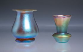 2 kl. Glasvasen (wohl WMF, wohl um 1900)