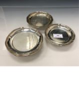 3 Untersetzer 830 Silber