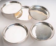 5 Untersetzer 925 Silber