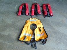 4 x Crewfit 150N Self Inflating Crewsaver Life Jackets