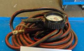 Schrader tyre inflator c/w hose
