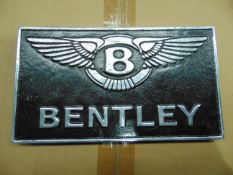 CAST SLUMINIUM HANGING BENTLEY SIGN