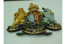large LARGE ROYAL CREST WALL MOUNTED