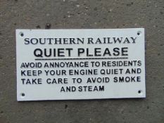 CAST IRON SOUTHERN RAILWAY SIGN