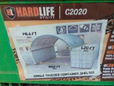 You are bidding on a Container Shelter 20'W x 20'L x 6'6