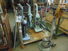 1X STILLAGE NUMATIC FLOOR POLISHER, VACUUMS, ETC
