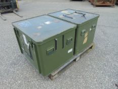2 x Large Aluminium Storage Boxes 85 x 73 x 65 cms as shown