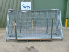 14 x Heras Style Fencing Panels 3.5m x 2m galvanized c/w with feet
