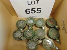 10X STANLEY BRITISH ARMY PRISMATIC COMPASSES