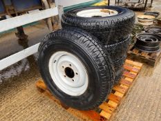 5 x Michelin Latitude 7.50R16 Tyres C/W Land Rover Rims