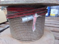 Unissued Certex 65m 14mm Winching Wire Rope Drum