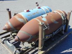 2 x RAF Harrier 1000lb Practice Bombs