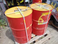 2 x Unissued 205L Drums of Shell Rimula R3 Multi Heavy Duty Diesel Engine Oil 10W-30 CM-4
