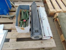 LIGHTWEIGHT COMBAT TRIPOD, MANFROTTO CAMERA SUPPORT AND 8 X MILITARY RIGHT ANGLE TORCHES