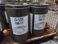 2 x Unissued 25L Drums of OM-11 High Performance Engine Oil