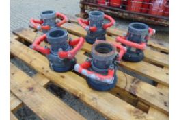 5 x TODO MATIC Dry Break Hose Couplings 2 ½”