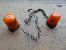 Pair of Magnetic Amber Flashing Lights