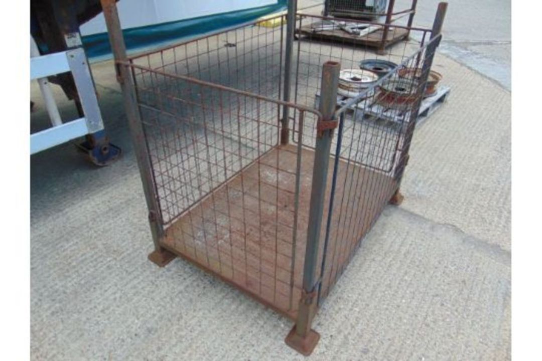 Steel Stacking Stillage with removeable sides and corner posts - Image 1 of 3