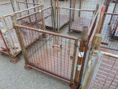 Heavy Duty Standard MoD Metal Stackable Stillage / Cage Pallet C/W Removeable Sides