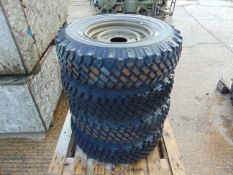 4 x Michelin 235/85R16 XZL C/W Heavy Duty Wolf Rims