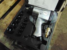 New Unused 1/2 inch Drive Impact Air Wrench with sockets