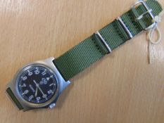 CWC 0552 ROYAL MARINES/ NAVY ISSUE SERVICE WATCH NATO MARKED DATE 1989