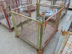 Heavy Duty Standard MoD Metal Stackable Stillage / Cage Pallet C/W Removeable Sides