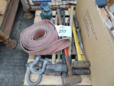 Tools, Sledge Hammers, Jacks, Pick Axes etc as shown