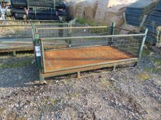 Heavy Duty MoD Stacking Steel Post Stillage with removeable side as shown