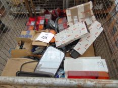 1 x Stillage Leyland Daf, Land Rovers Etc Spares inc Lens Headlamps etc
