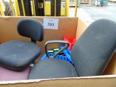 1 x Triwall box with office chairs parts bins etc
