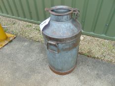 VINTAGE FULL SIZE GALVANISED MILK CHURN