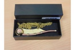 BRASS &COPPER BOSUNS WHISTLE WITH CHAIN