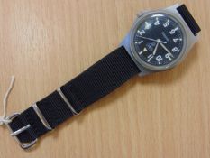 V. RARE FAT BOY CWC 0552 R. NAVY ISSUE SERVICE WATCH NATO MARKS DATED 1984