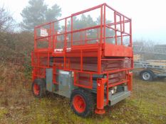 SkyJack SJ8841 Rough Terrain 14.5m Diesel Scissor Lift ONLY 2,319 HOURS!